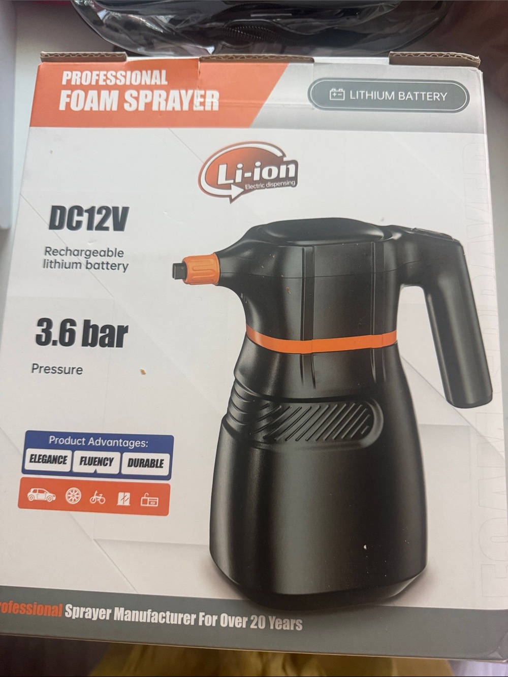 Professional Foam Sprayer - Black with Orange Accent